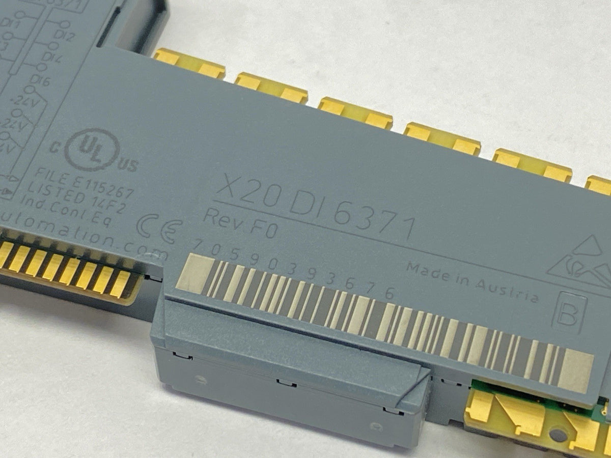 B&R Industrial X20DI6371 Rev F0 6-Digital Input Module 24VDC - Maverick Industrial Sales