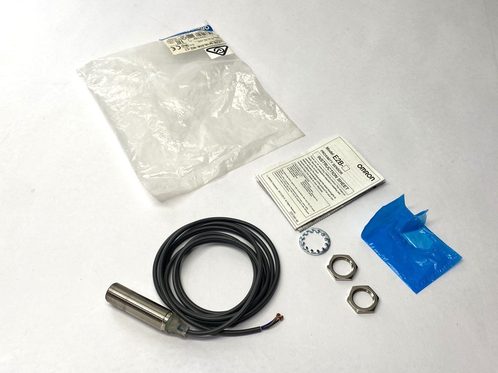 Omron E2B-M18LS08-WZ-C1 Inductive Proximity Sensor 2m 10-30VDC - Maverick Industrial Sales