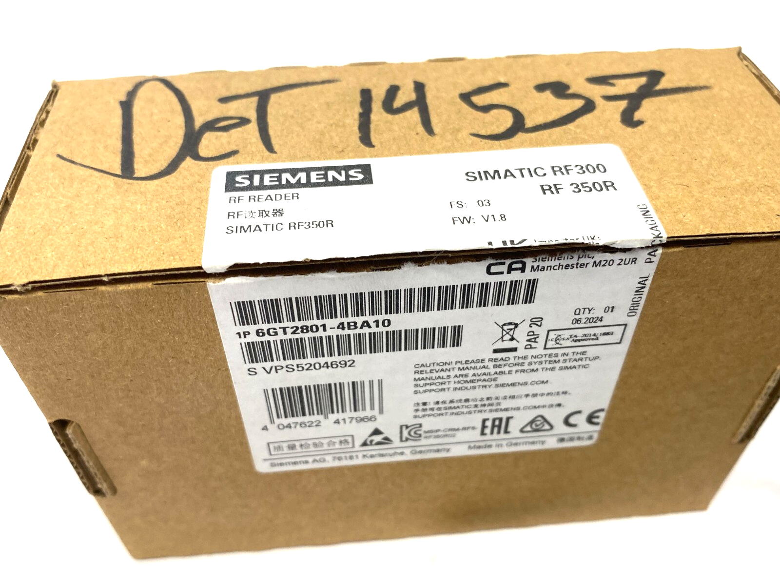Siemens 6GT2801-4BA10 SIMATIC RF350R Reader, w/o Antenna - Maverick Industrial Sales