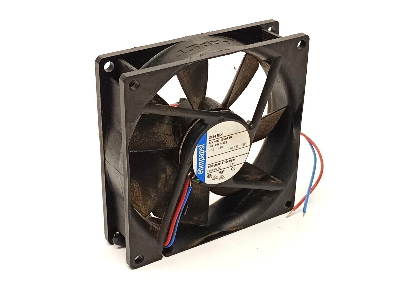 Ebm-Papst 3414 NGH DC Axial Compact Fan 24V 92x92x25mm CC 3000RPM - Maverick Industrial Sales
