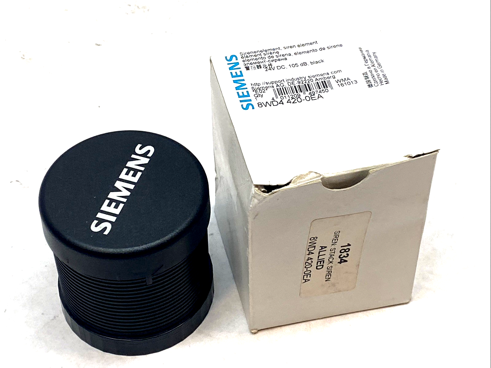 Siemens 8WD4420-0EA Siren Element 24V AC/DC 105dB 70mm - Maverick Industrial Sales