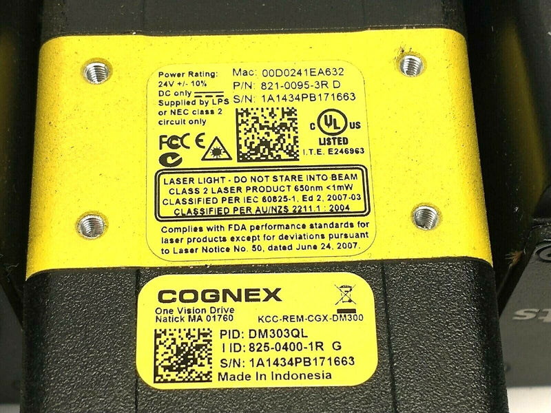 Cognex 821-0095-3R D High Res Barcode Reader w/ ODDM-302-625-W Overdrive Light - Maverick Industrial Sales