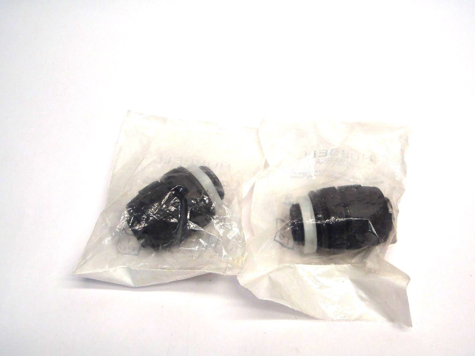 Hubbell P075NBKA 3/4" Non-Metallic Liquid Tight Conduit Fitting Black LOT OF 2 - Maverick Industrial Sales