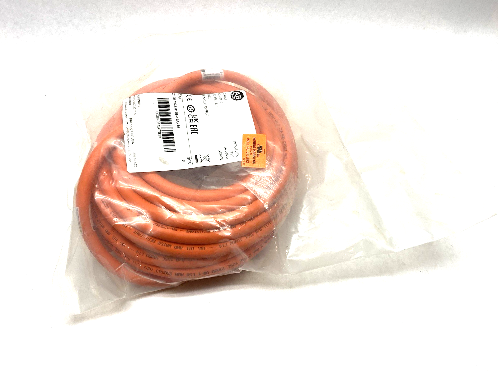 2090-CSBM1DF-14AA15 | Allen Bradley Ser. B Kinetix Single Cable, 15m DSL Non-Flex - New - Maverick Industrial Sales