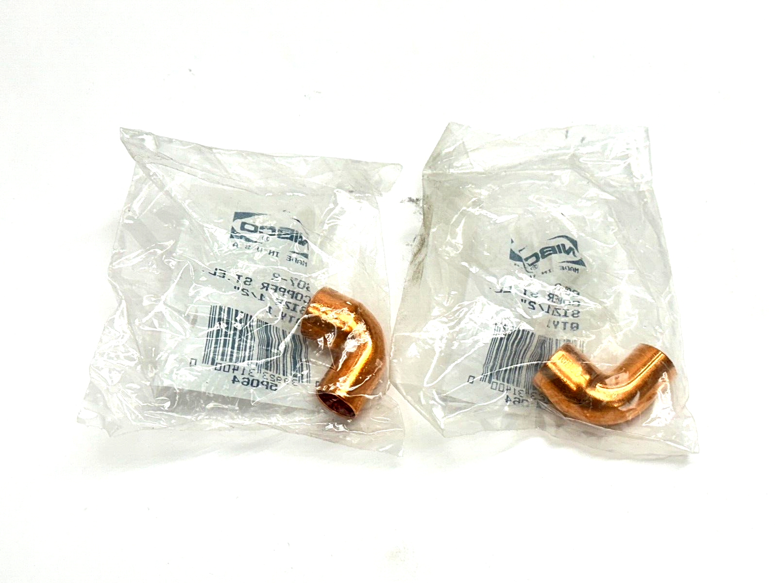 Nibco 607-2 1/2 90 Degree Street Elbow C x F 1/2" Copper LOT OF 2 - Maverick Industrial Sales
