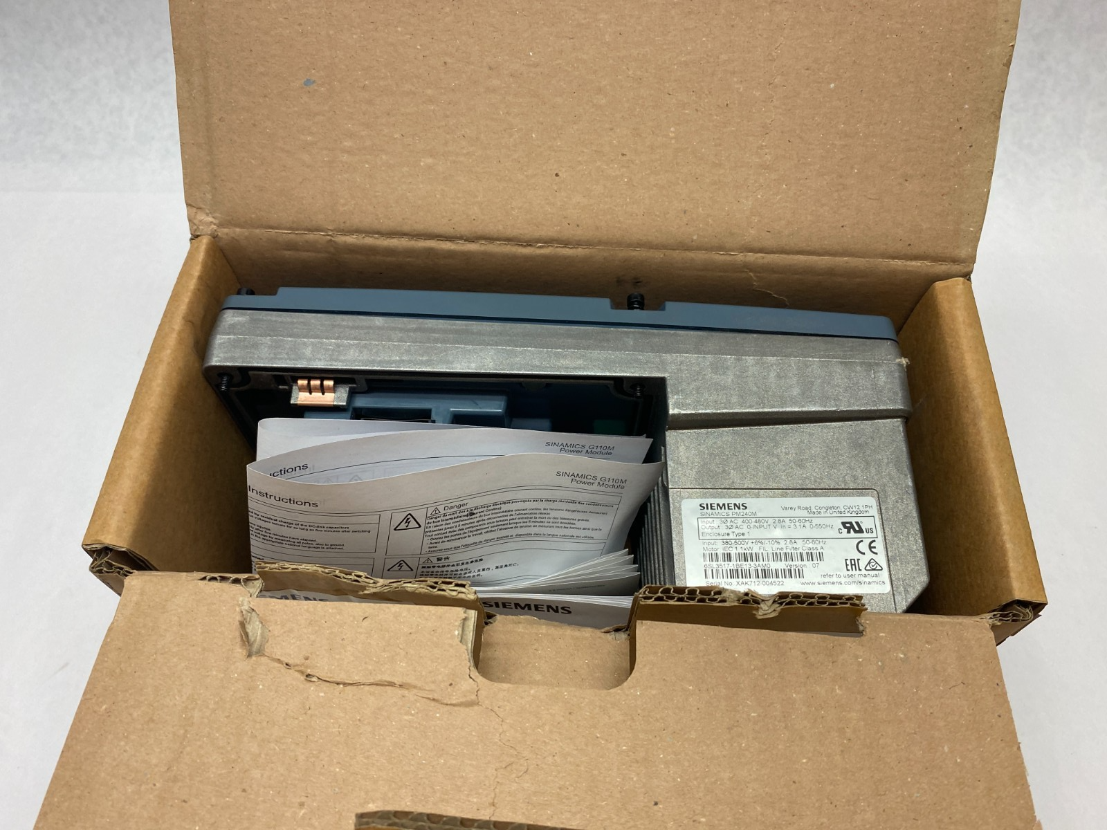 Siemens 6SL3517-1BE13-3AM0 SINAMICS PM240M Power Module G110M - Maverick Industrial Sales