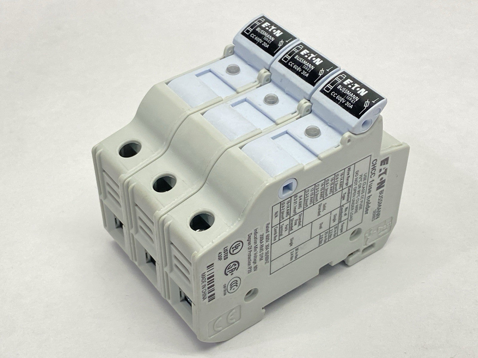CHCC3DIU | Eaton Bussmann Fuse Holder 3-Pole 30A 600V - Used - Maverick Industrial Sales
