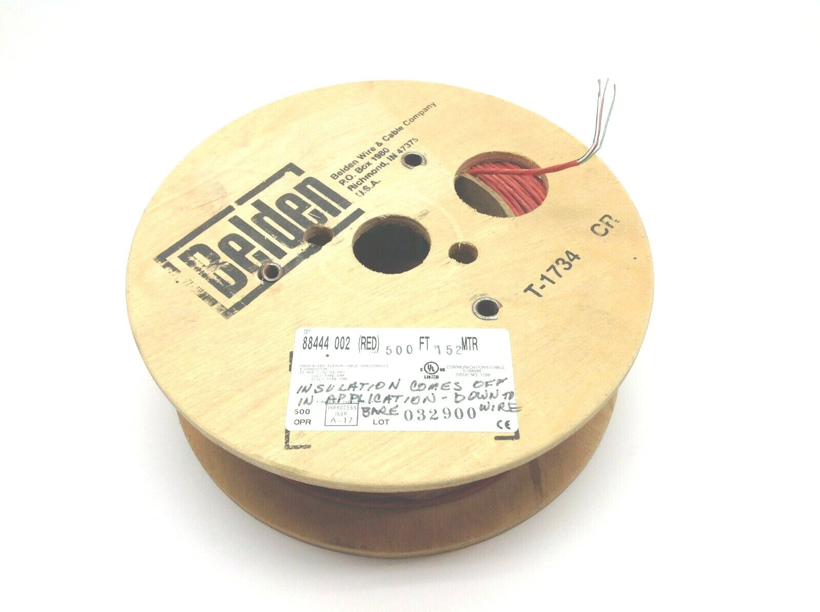 Belden 88844 002 Red 22 AWG Unshielded 4 Conductor Cable 500' - Maverick Industrial Sales