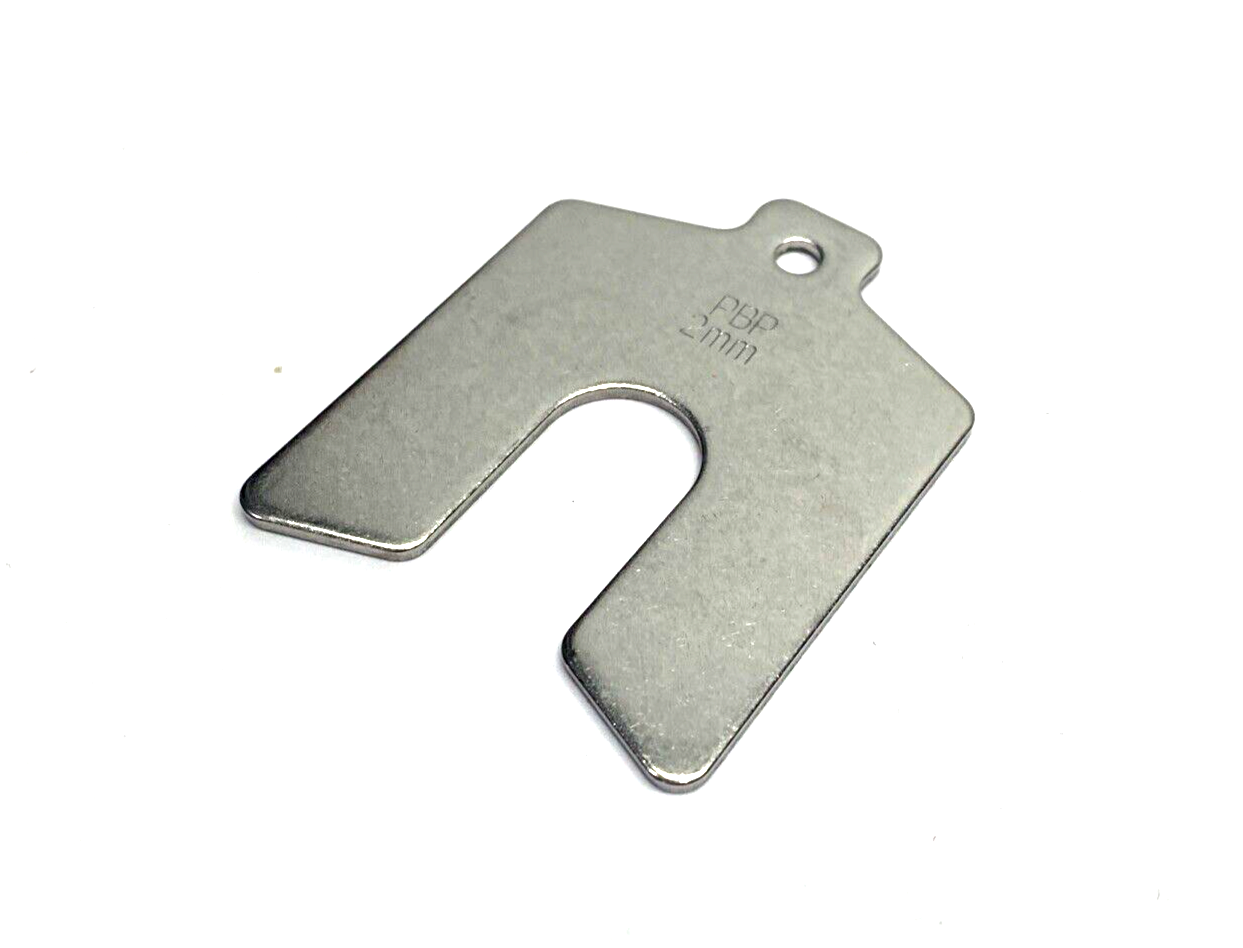 PBP 81250 Stainless Steel Slotted Shim 2mm Thick 50mm x 50mm 16mm Slot, 10-PACK - Maverick Industrial Sales