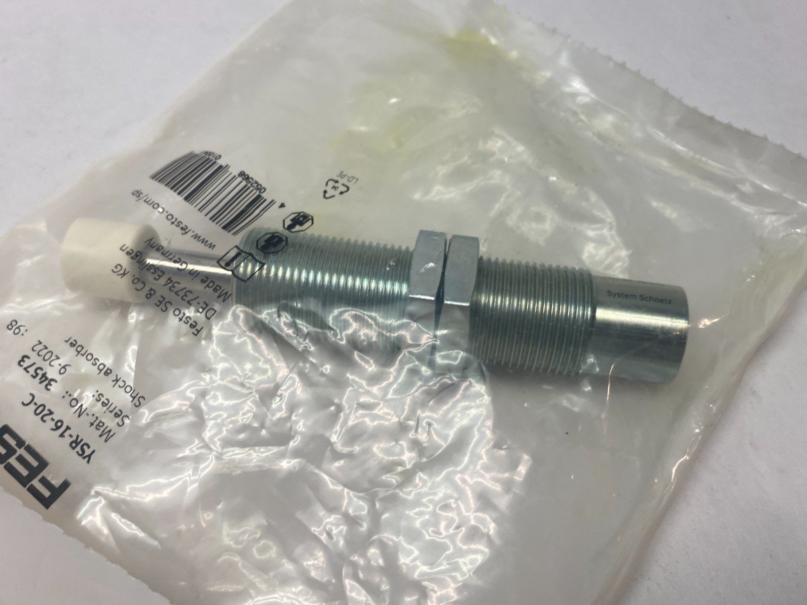 Festo YSR-16-20-C Self-Adjusting Shock Absorber Size 16 20mm Stroke 34573 - Maverick Industrial Sales