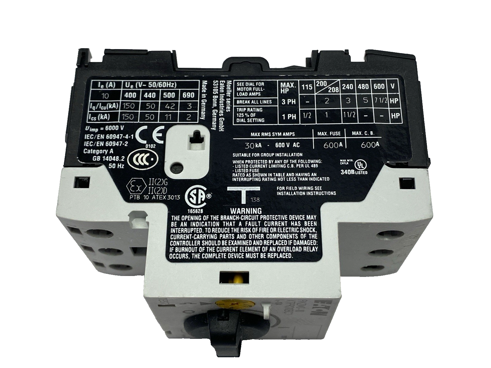 Eaton PKZM0-16/AK Motor Protective Circuit Breaker 3-Pole 500VAC 10-16A - Maverick Industrial Sales