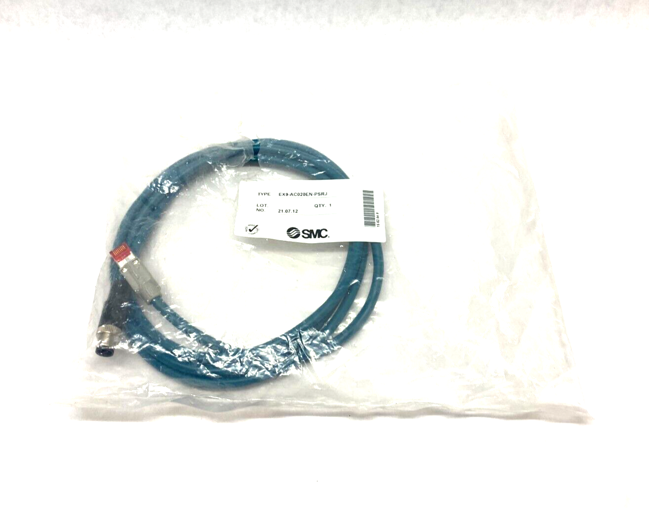 SMC EX9-AC020EN-PSRJ Serial Communication Cable M12 4-Pin Male to RJ45 2m - Maverick Industrial Sales