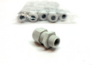 M16x1.5 Nylon Grey Cable Gland, Straight Electrical Box Fitting, LOT OF 20 - Maverick Industrial Sales