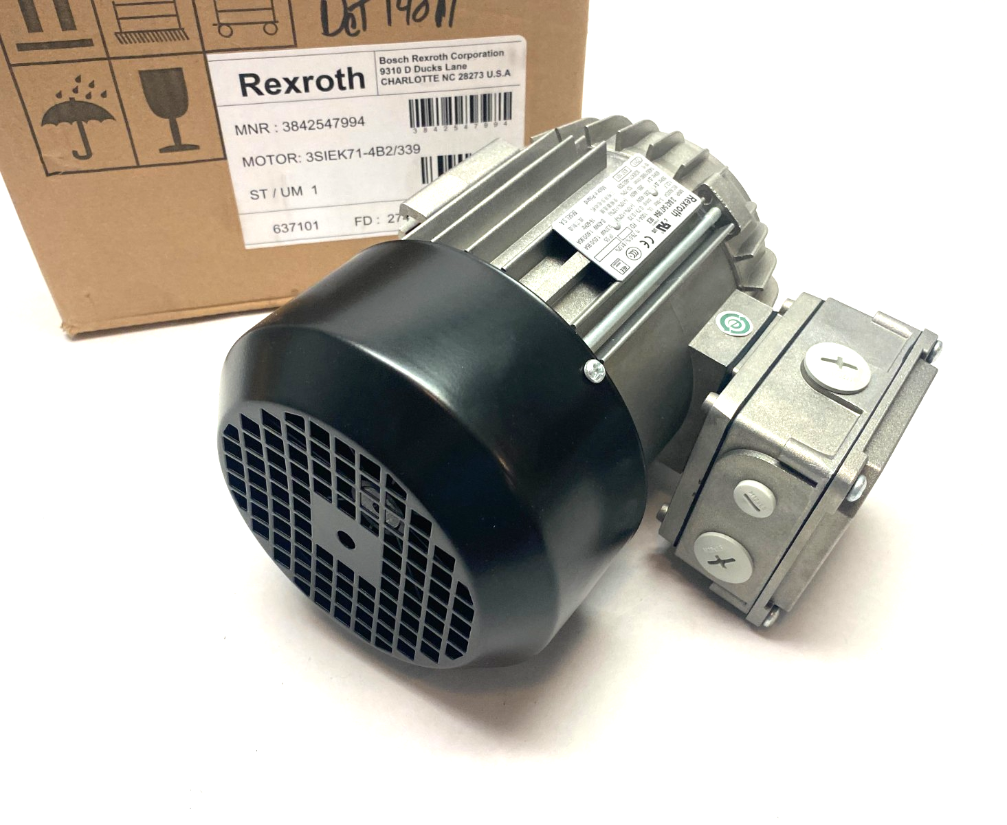 Bosch Rexroth 3842547994 Electric Motor 3-Phase 0.42kW 3SIEK71-4B2/339 - Maverick Industrial Sales