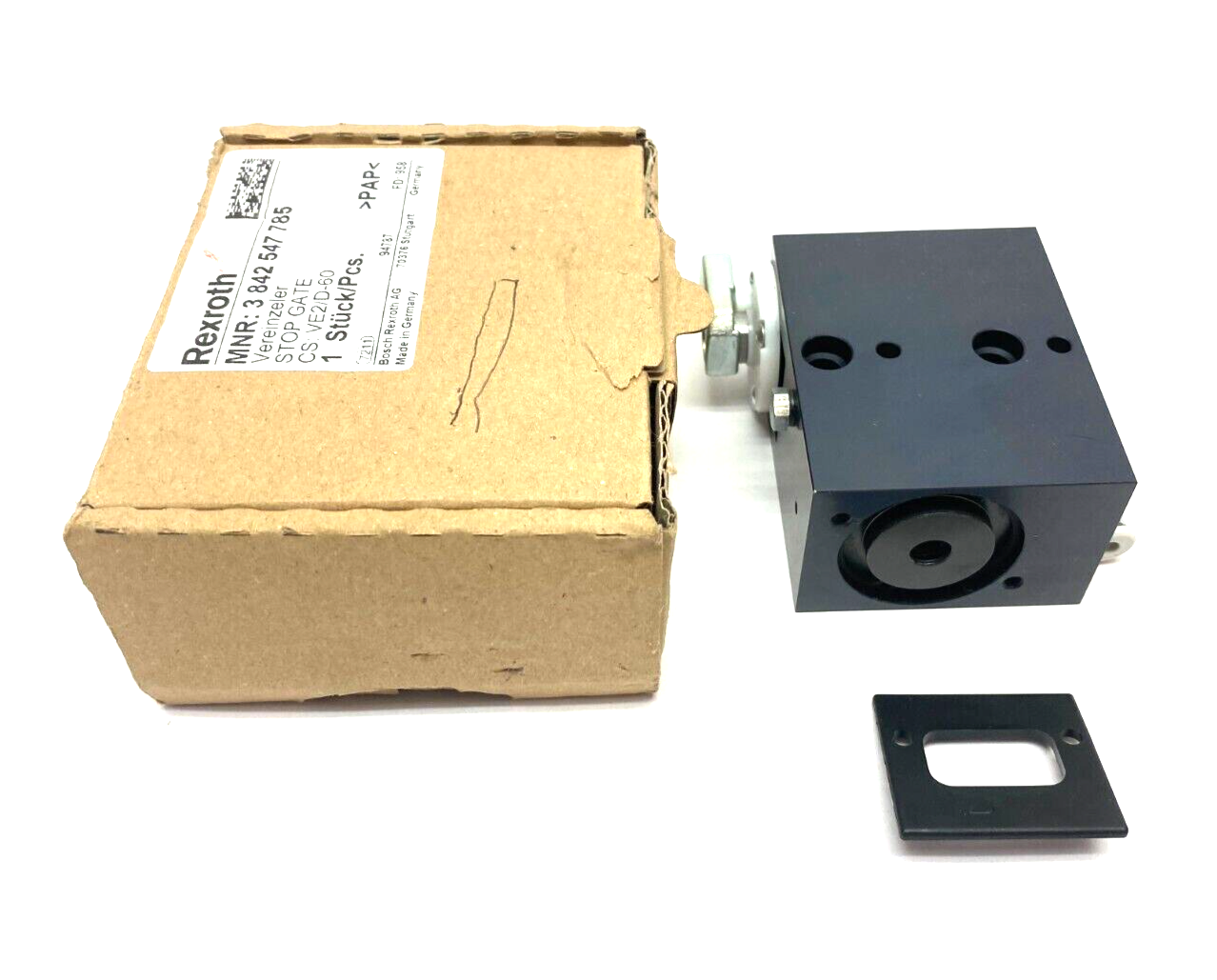 Bosch Rexroth 3842547785 Pneumatic Stop Gate NO HARDWARE - Maverick Industrial Sales