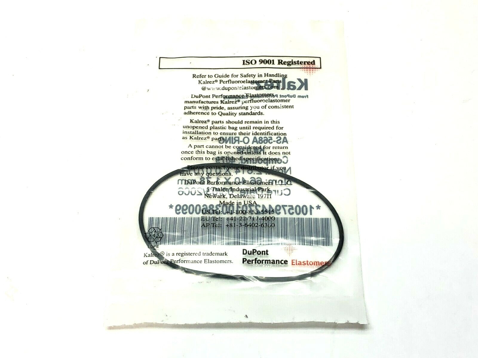 Kalrez AS-568A O-Ring Compound 4079 K#038 66.40mm X 1.78mm (Cure Date:2006) - Maverick Industrial Sales