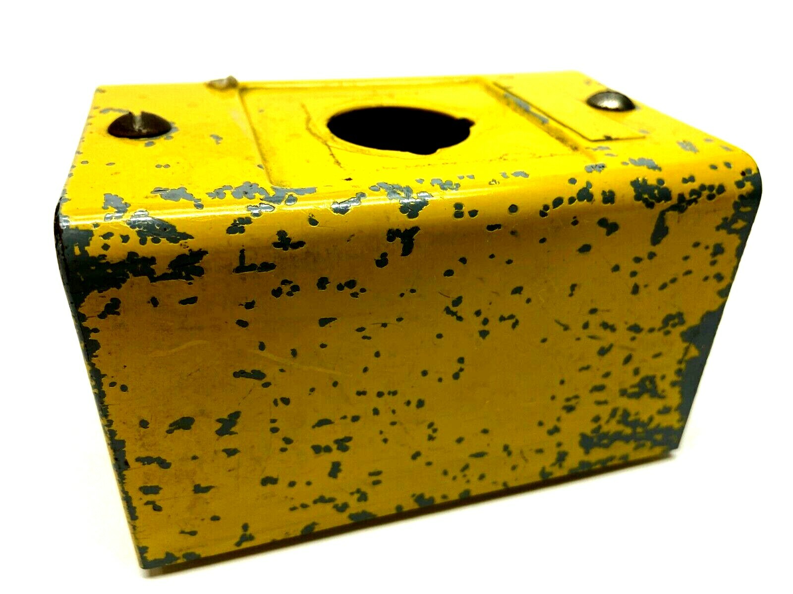 Allen Bradley 1 Pushbutton Opening Yellow Paint Enclosure 4-7/8 x 3-3/8 x 2-7/8" - Maverick Industrial Sales