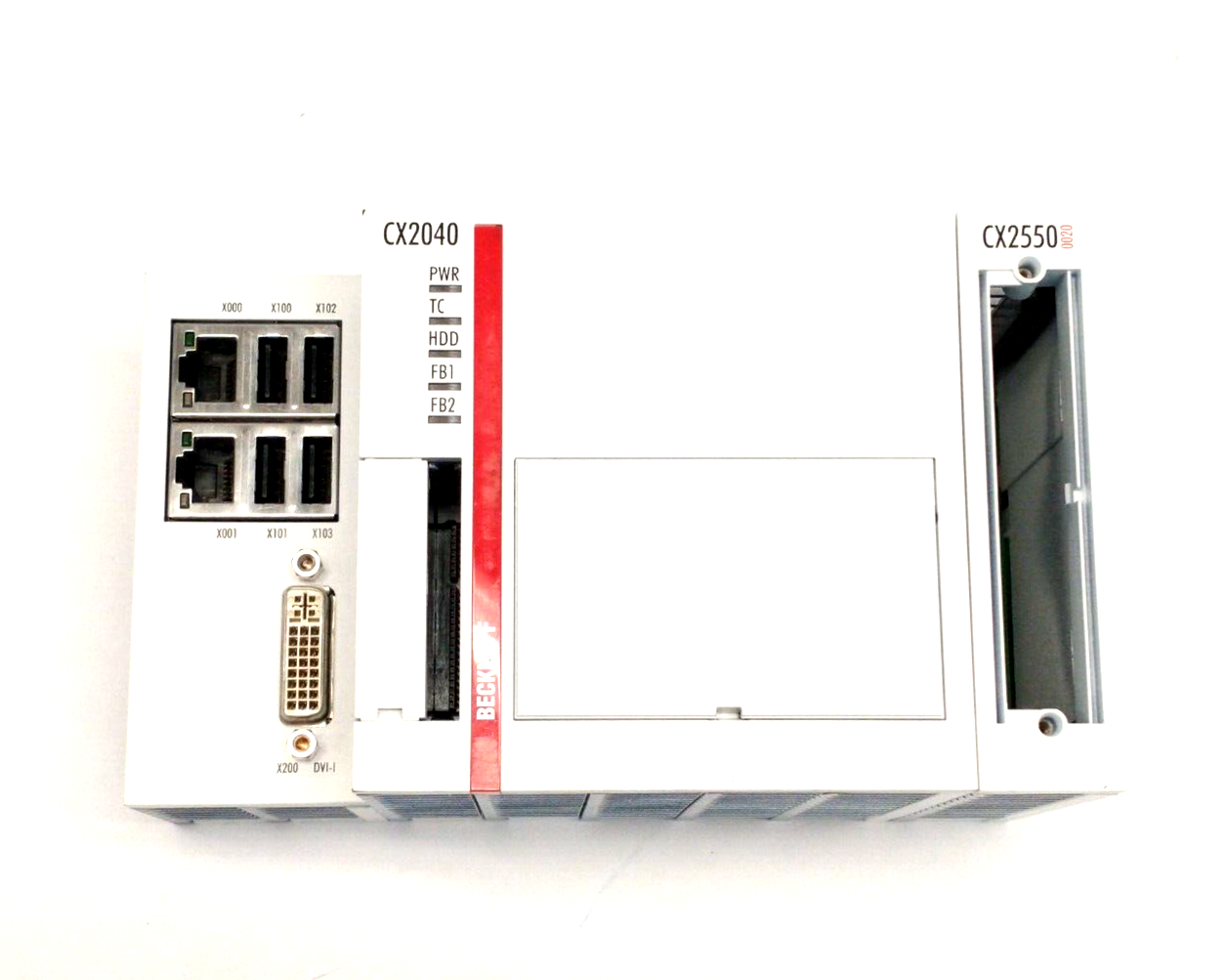 Beckhoff CX2040-0155 Basic CPU Module & CX2550-0020 2-1/2" HDD/SSD Module - Maverick Industrial Sales