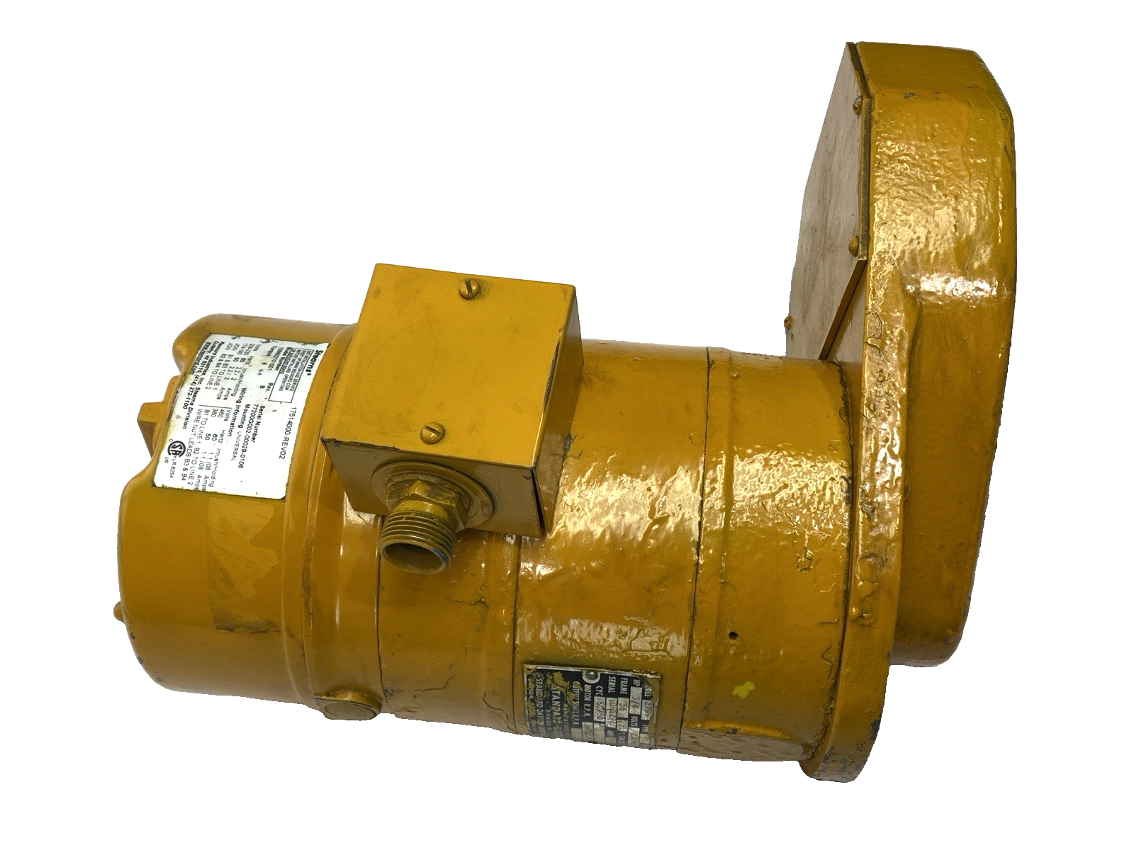 2799-PH Motor 3/4 HP 230/460V 1670/1390RPM w/ Stearns 105602101001 Brake Rev. B - For parts or not working - Maverick Industrial Sales