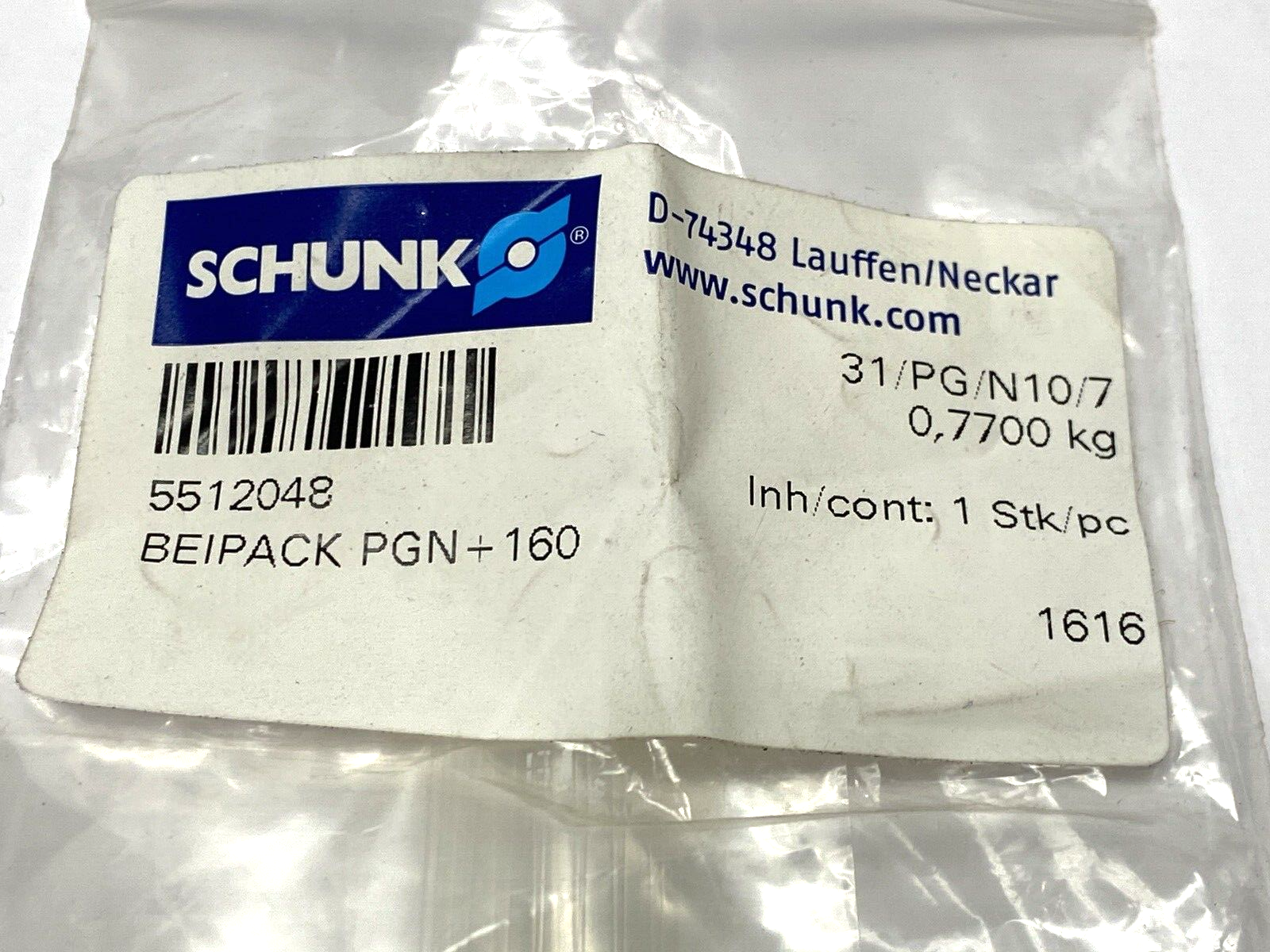 Schunk 31/PG/N10/7 Hardware Kit - Maverick Industrial Sales