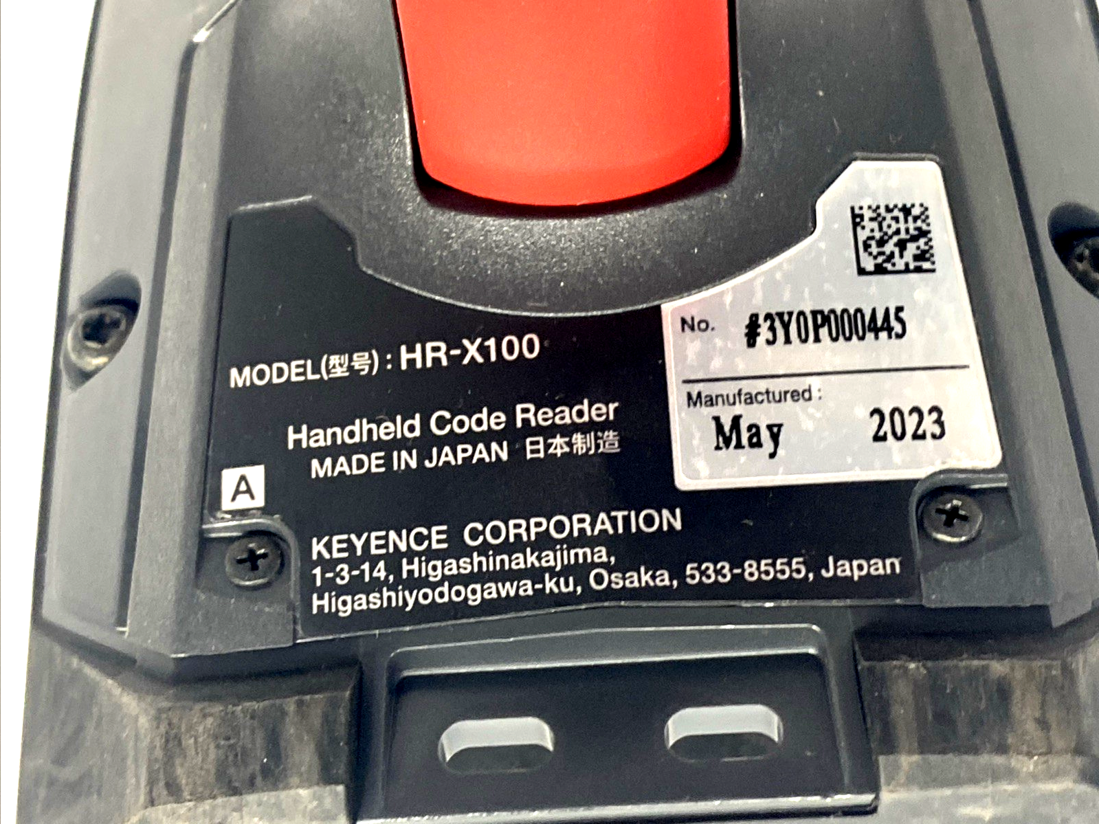 Keyence HR-X100 Rugged Industrial Handheld Code Reader w/ Cable - Maverick Industrial Sales