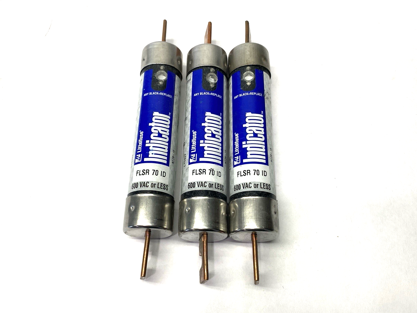 Littelfuse FLSR070ID Time-Delay Indicator Fuse Class RK5 600VAC 70A LOT OF 3 - Maverick Industrial Sales