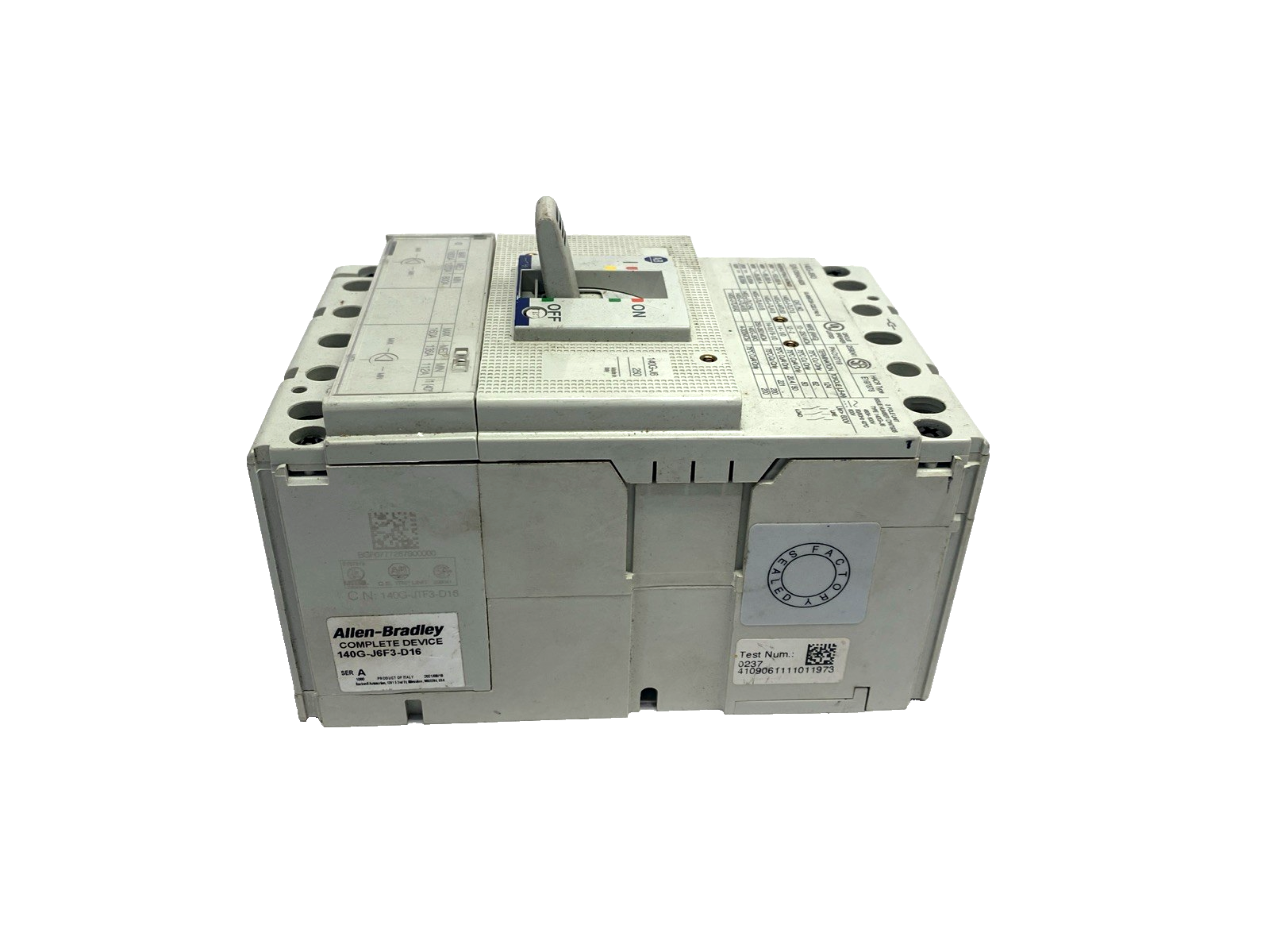 Allen Bradley 140G-J6F3-D16 Ser. A Molded Case Circuit Breaker 3P 160A, J Frame - Maverick Industrial Sales