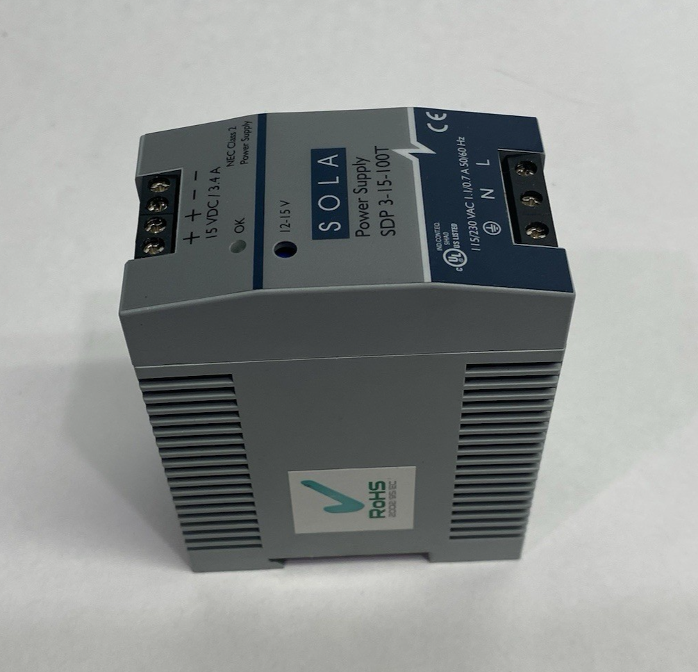 SDP 3-15-100T | EGS Sola/Hevi-Duty Power Supply DIN Rail 50W 15V - Used - Maverick Industrial Sales