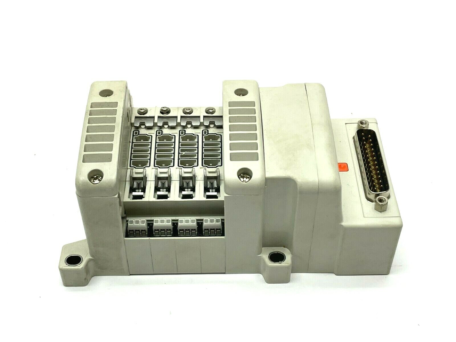VV5QC11-04N3FD0-S | SMC Base Mount Plug-In Manifold - Used - Maverick Industrial Sales