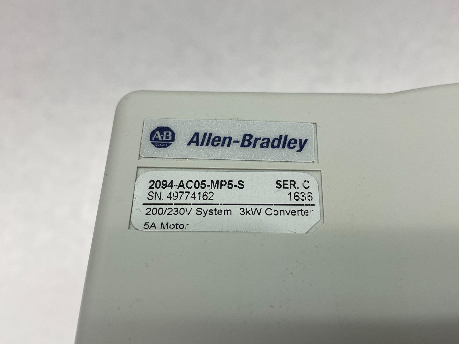 2094-AC05-MP5-S | Allen Bradley Ser. C Kinetix6000 GuardMotion Axes Servo Drive - Used - Maverick Industrial Sales
