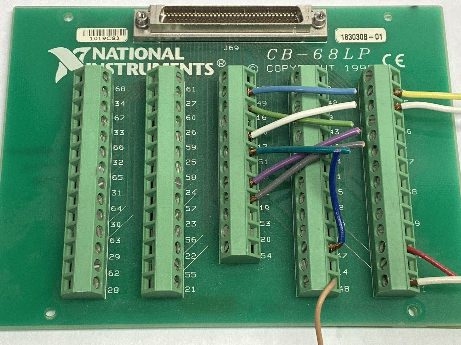 CB-68LP | National Instruments Terminal Block 68-Pin Screw To 68-Pin Female SCSI - Used - Maverick Industrial Sales