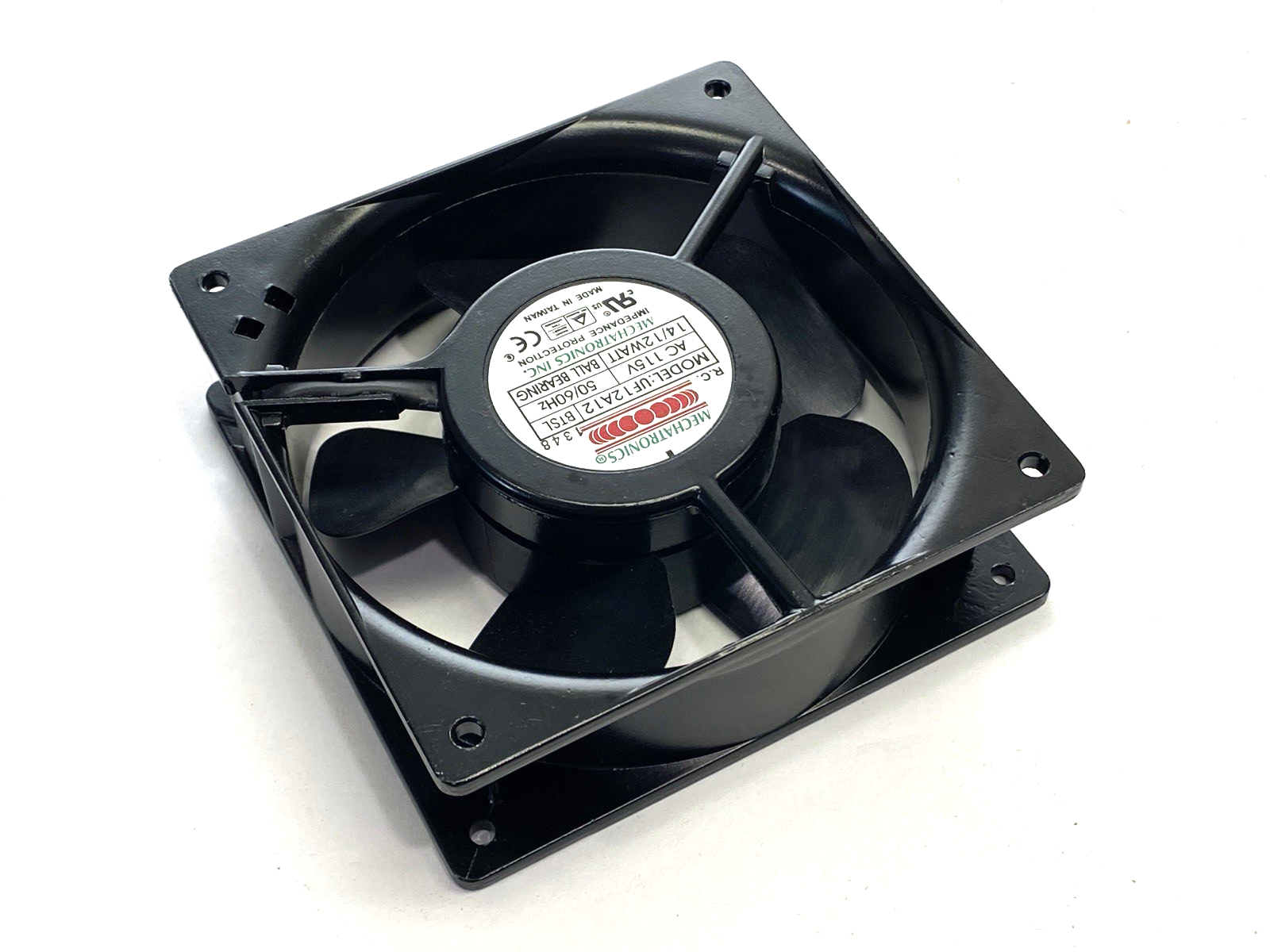 Mechatronics UF12A12 BTSL Aluminum Frame Ball Bearing Cooling Fan 115VAC 14/12W - Maverick Industrial Sales