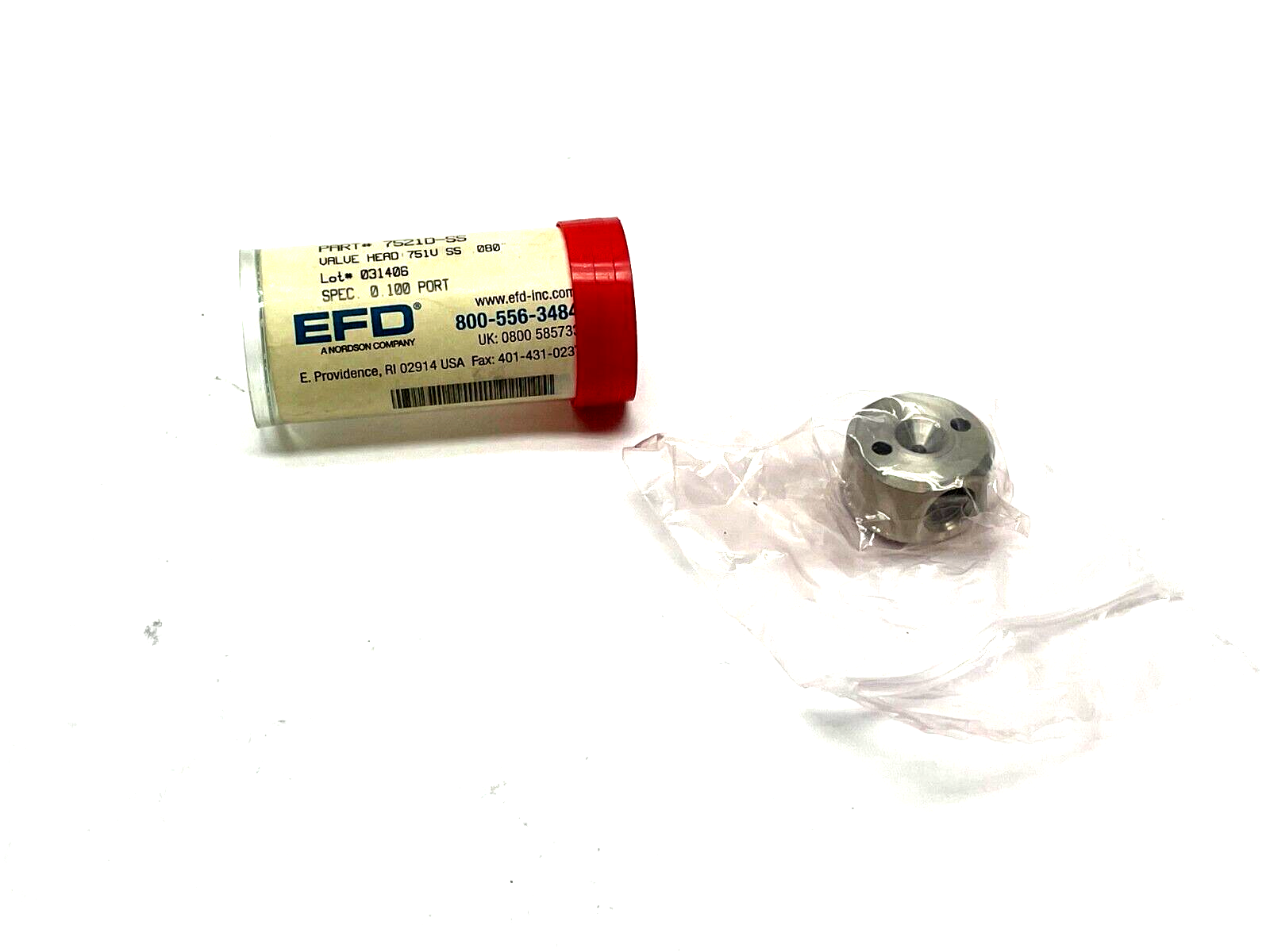 Nordson EFD 7521D-SS Valve Head 7021350 - Maverick Industrial Sales
