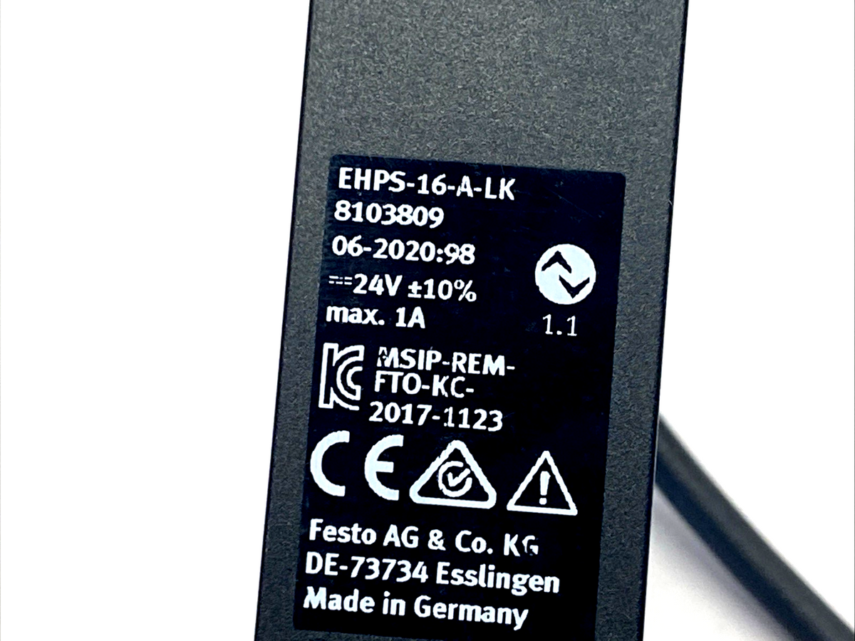 Festo EHPS-16-A-LK Parallel Gripper 10mm Stroke Per Jaw, 5-Pin Cable 8103809 - Maverick Industrial Sales