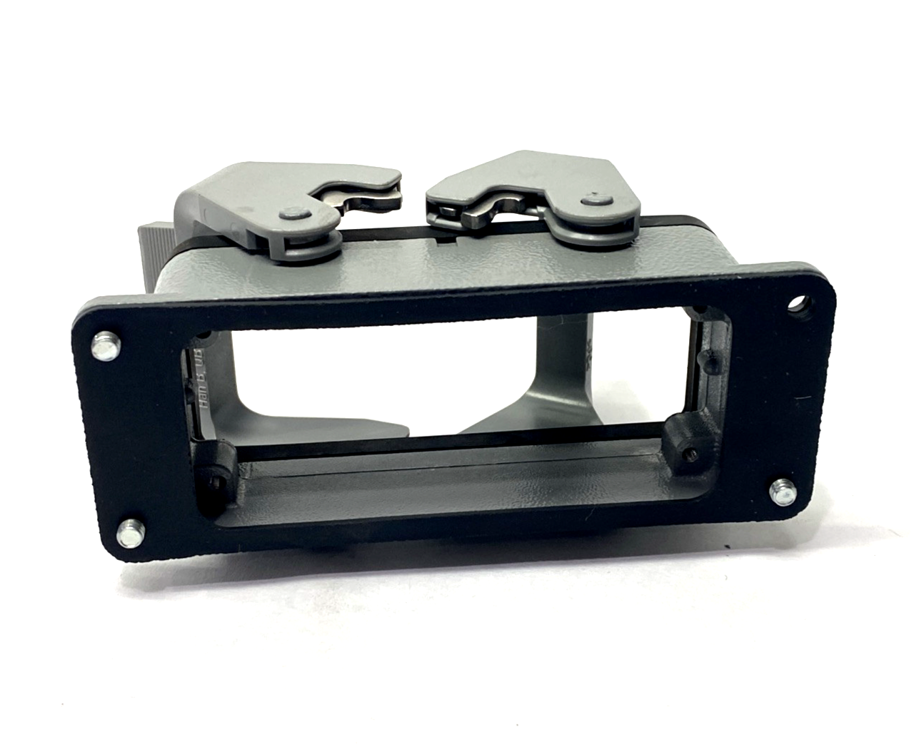 Harting Han EMC/B 16 Base Panel, Bulkhead Mounted Housing, Latching 09628160301 - Maverick Industrial Sales
