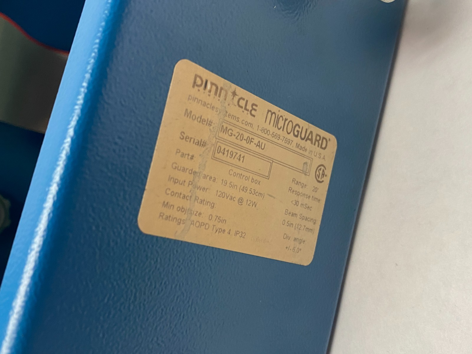 MG-20-0F-AU | Pinnacle Systems microGUARD Metal Box Controller Module - Used - Maverick Industrial Sales