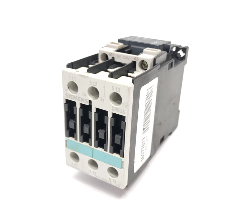 Siemens 3RT1025-1BB40 Contactor 17A 7.5kW 400VAC 24VDC 3P 3ZX1012-0RT02-1AA1 - Maverick Industrial Sales