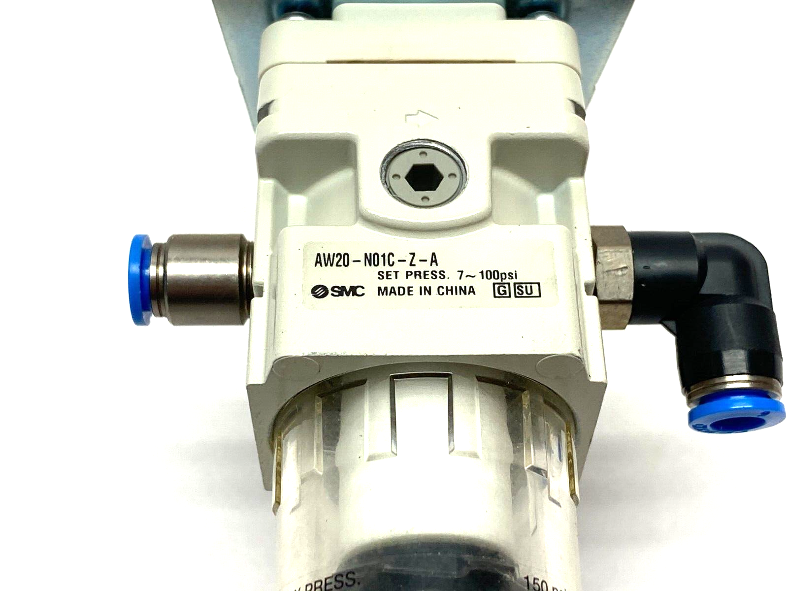 SMC AW20-N01C-Z-A Combination Filter Regulator w/ Gauge & Mounting Bracket - Maverick Industrial Sales
