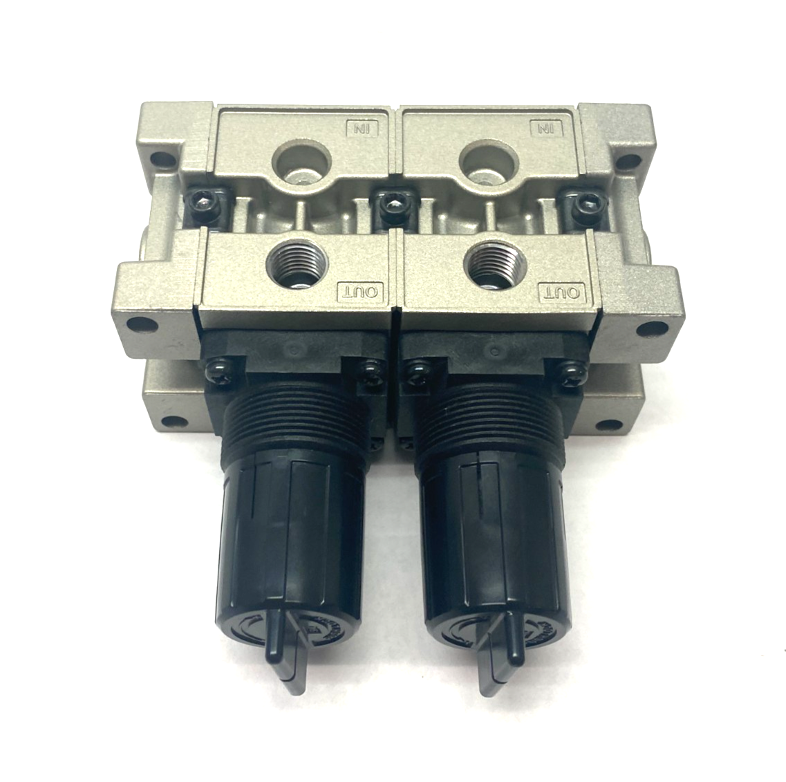 SMC NARM2500-02A-N02 Modular Dual Regulator Manifold 1/4" NPT - Maverick Industrial Sales