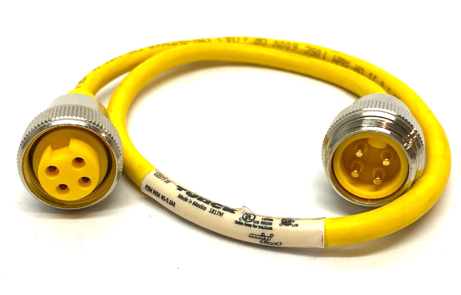 RSM RKM 40-0.6M | Turck Minifast Double Ended Cordset 4-Pin 7/8" M to F U2377-10 - Used - Maverick Industrial Sales