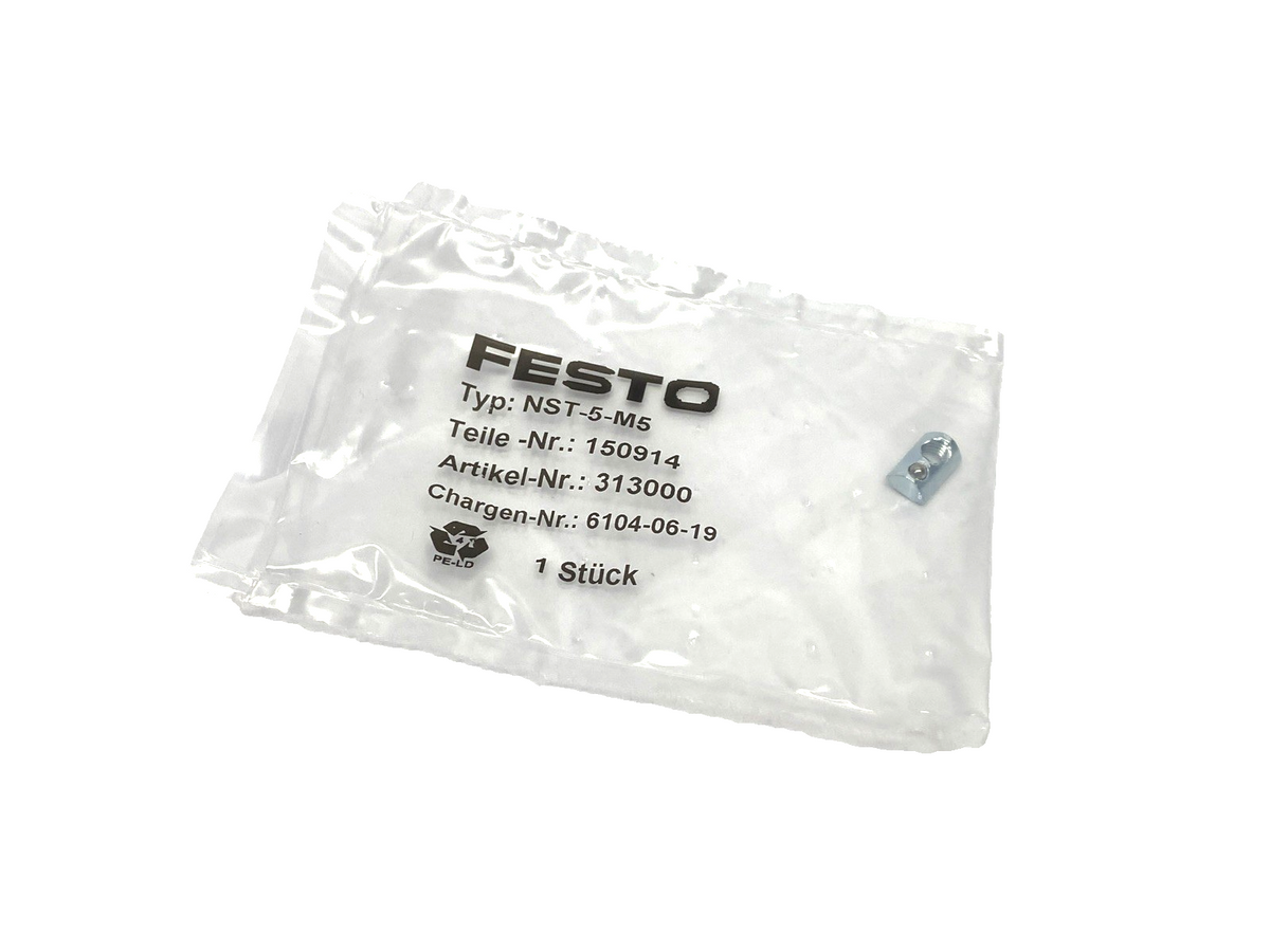 Festo NST-5-M5 T-Slot Nut 150914 LOT OF 5 - Maverick Industrial Sales