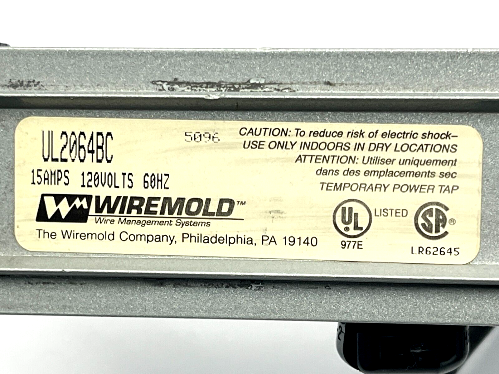 UL2064BC | Wiremold 4-Port Power Strip 15A 120V - Used - Maverick Industrial Sales