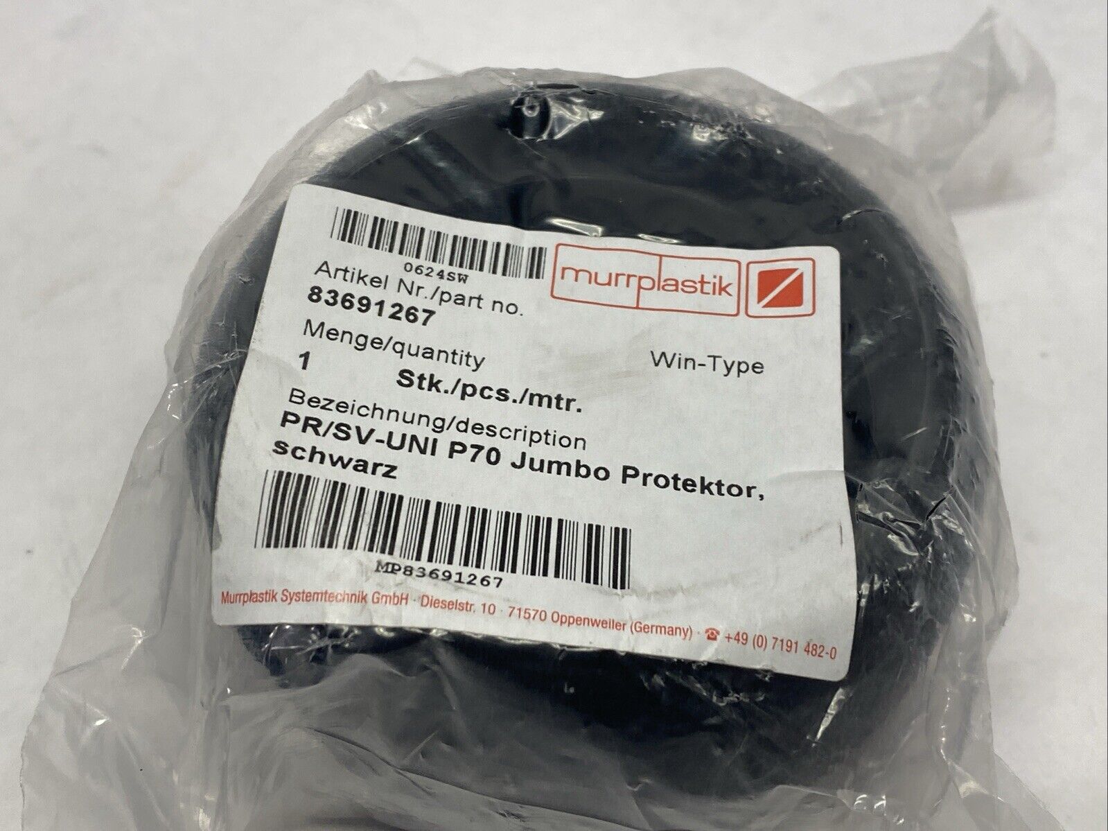 Murrplastik PR/SV-UNI P70 Strike Guard 70 Jumbo Black NW70 83691267 - Maverick Industrial Sales