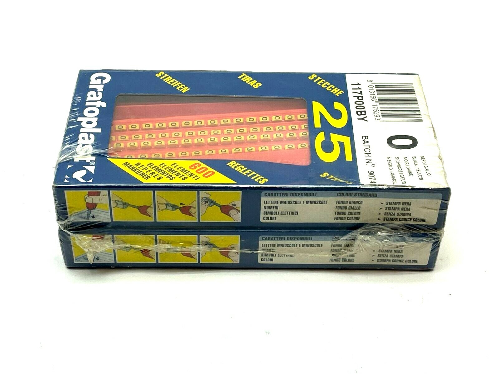 Grafoplast 117P00BY Wiremarker Strips LOT OF 50 - Maverick Industrial Sales