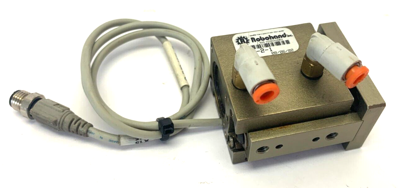 Robohand MPS-2-1 Mini Roller Bearing Dual V-Rail Pneumatic Slide 0.5" Stroke - Maverick Industrial Sales