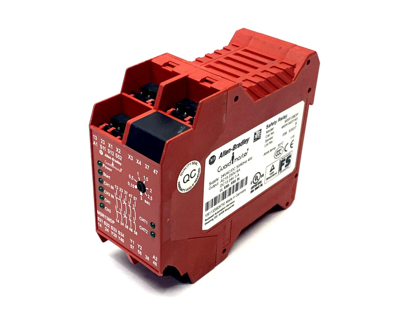 Allen Bradley 440R-M23143 Ser. B Guardmaster Monitoring Safety Relay MSR138DP - Maverick Industrial Sales