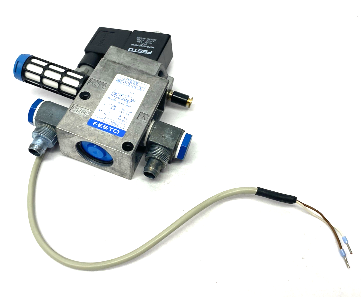 Festo MFH-3-1/4-S Air Solenoid Valve, 3/2-way, closed, monostable 7959 - Maverick Industrial Sales