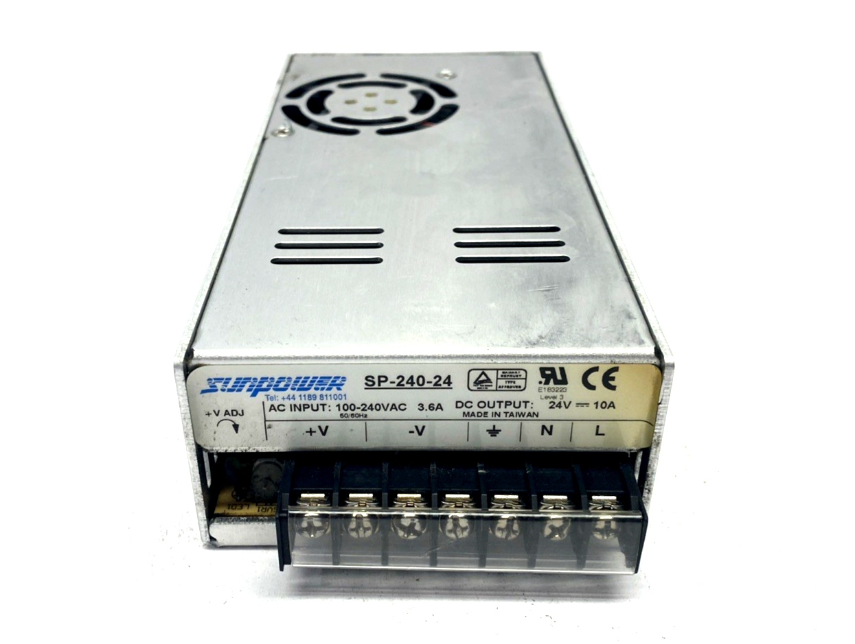 SP-240-24 | Sunpower Power Supply 100-240VAC 24VDC 10A - Used - Maverick Industrial Sales