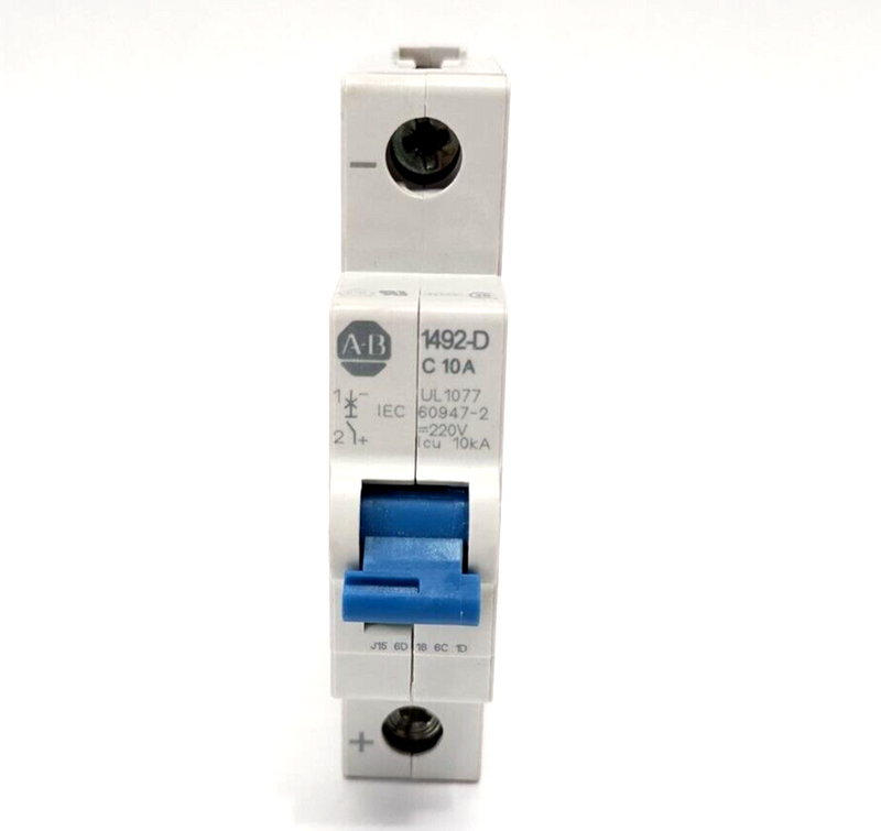 Allen Bradley 1492-D1C100 Ser. D Miniature Circuit Breaker, Trip C 1-Pole 10A - Maverick Industrial Sales