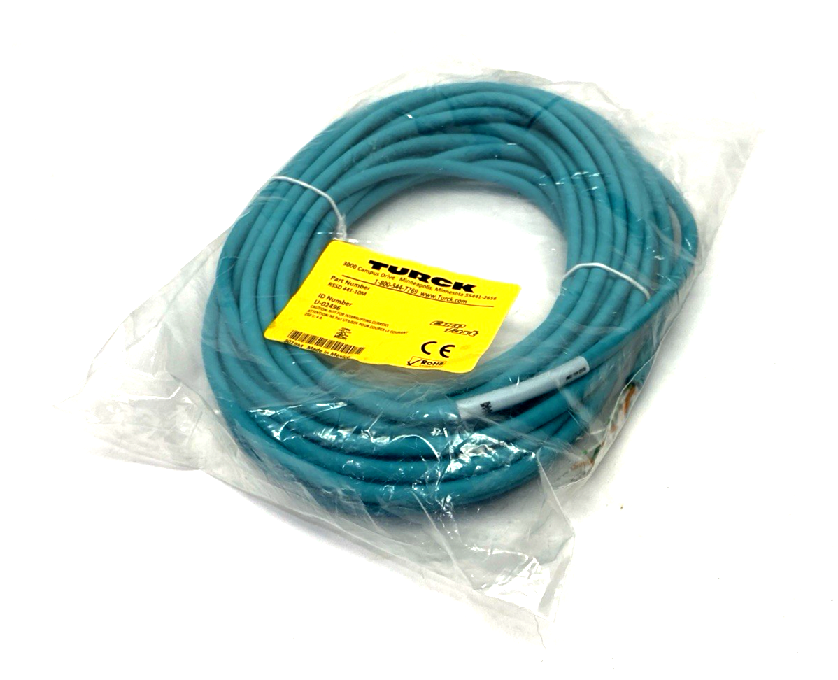 Turck RSSD 441-10M Ethernet Cordset M12 Male 4-Pin 10m U-02496 - Maverick Industrial Sales